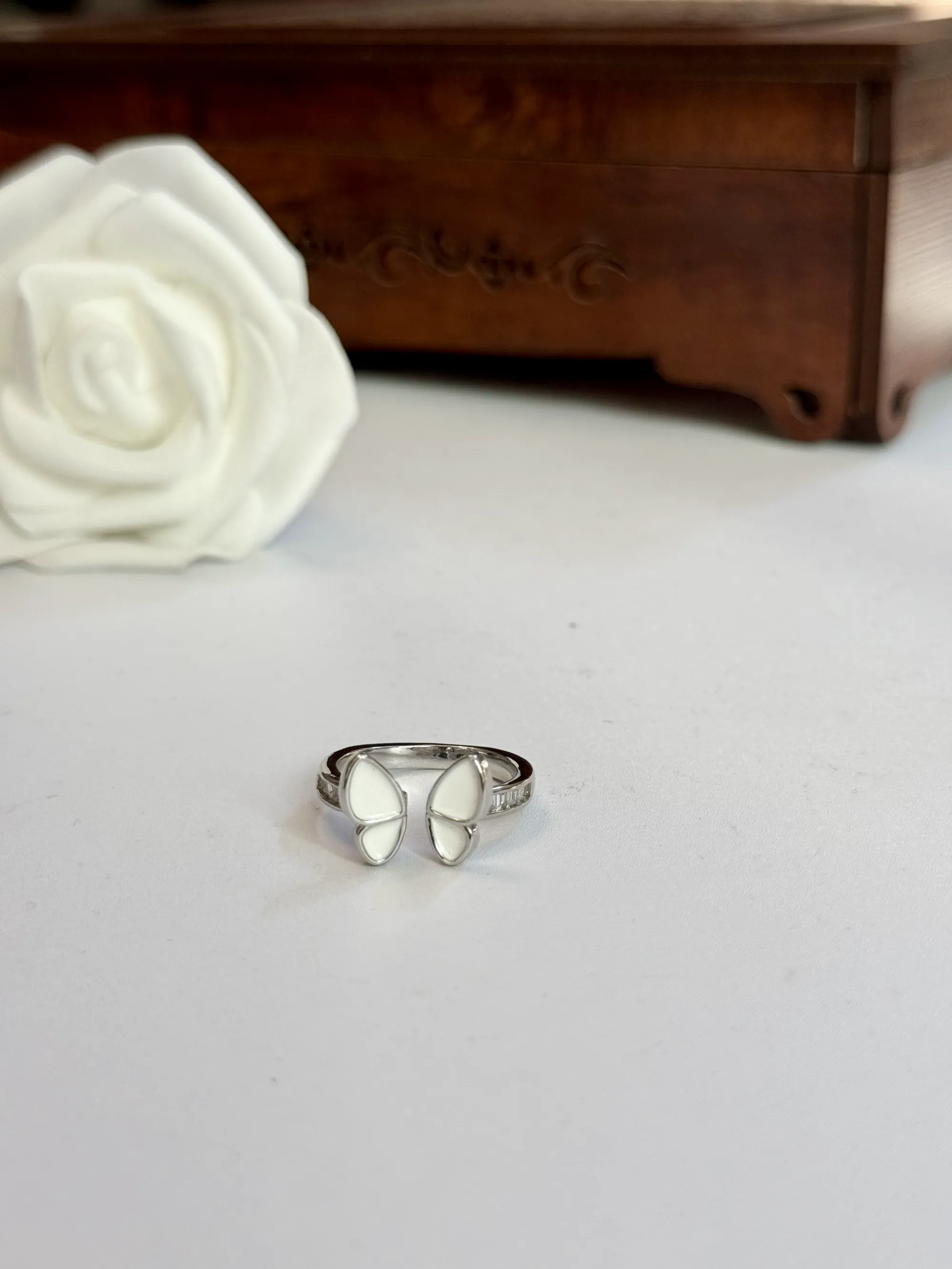 انگشتر میناکاری مدل Butterfly - Thumbnail 2